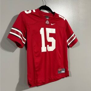 Boys OSU Nike Red and White Football Jersey with Number 15